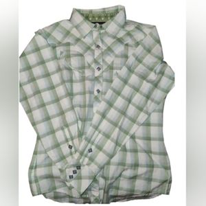 Ariat Women's Western Rodeo Button Down Top With Pearl Snaps Size Small/Petite